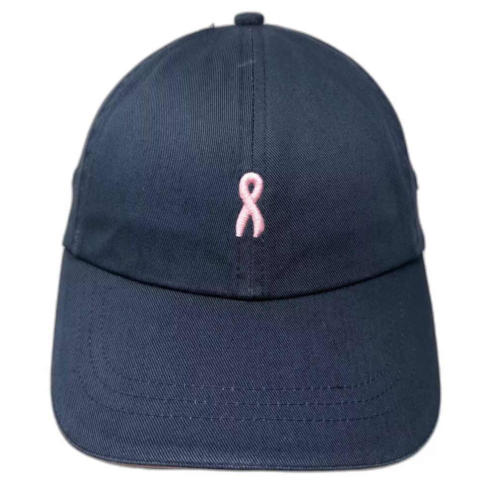 Pink Stuff Baseball Cap Blue Pink OS Breast Cancer Ribbon Strapback Cotton Hat
